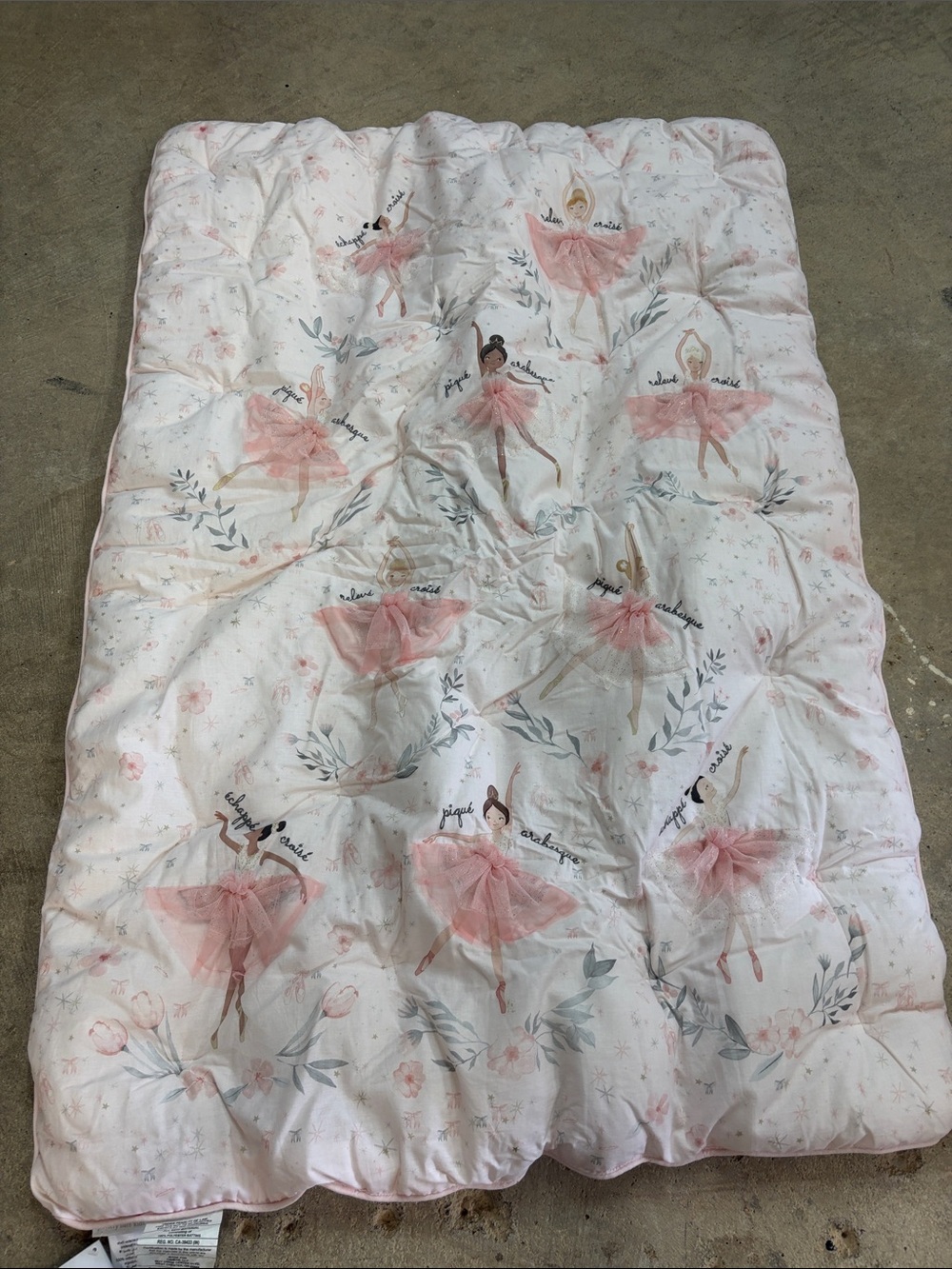 Pottery Barn Kids Pink Ballerina Quilted Comforter